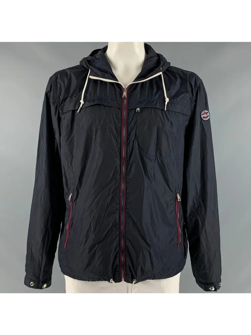 POLO by RALPH LAUREN Size XL Navy Red White Nylon Jacket